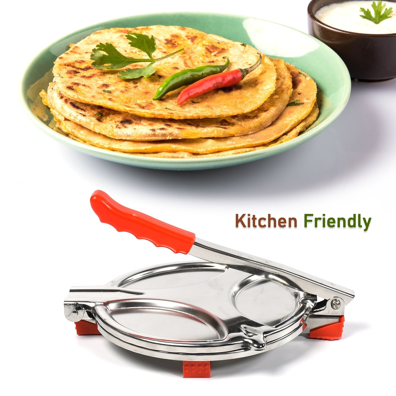 7149A PURI PRESS MAKER - STAINLESS STEEL PURI MAKER PRESS MACHINE - ROTI CHAPATI PRESSER FOR HOME - PAPAD-KHAKHRA- PURI MAKER PRESS MACHINE WITH HANDLE, MANUAL PURI MAKER (MEDIUM) 7149A PURI PRESS MAKER - STAINLESS STEEL PURI MAKER PRESS MACHINE - ROTI CHAPATI PRESSER FOR HOME - PAPAD-KHAKHRA- PURI MAKER PRESS MACHINE WITH HANDLE, MANUAL PURI MAKER (MEDIUM)